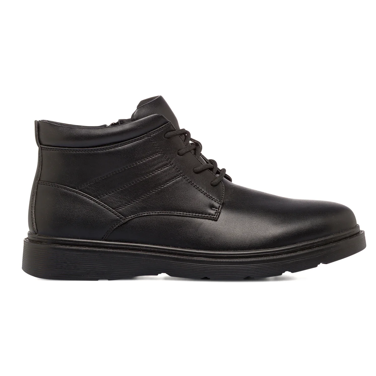 Botines Comfort Negros de Hombre P Soft con Costuras Decorativas