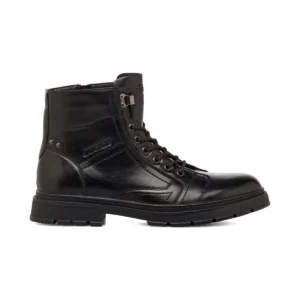 Anfíbios negros de hombre con cierre de cremallera lateral